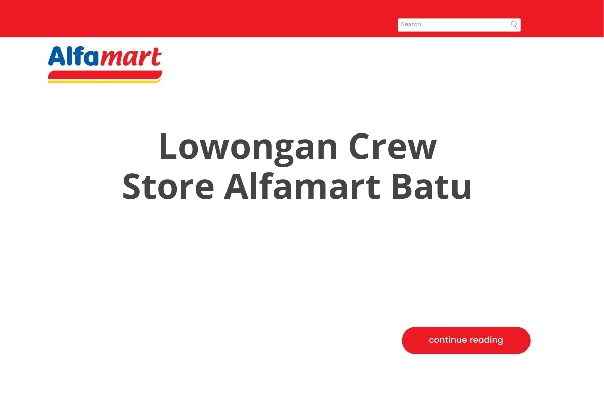 Lowongan Crew Store Alfamart Batu