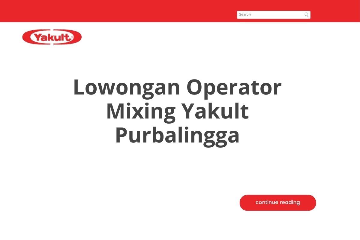 Lowongan Operator Mixing Yakult Purbalingga