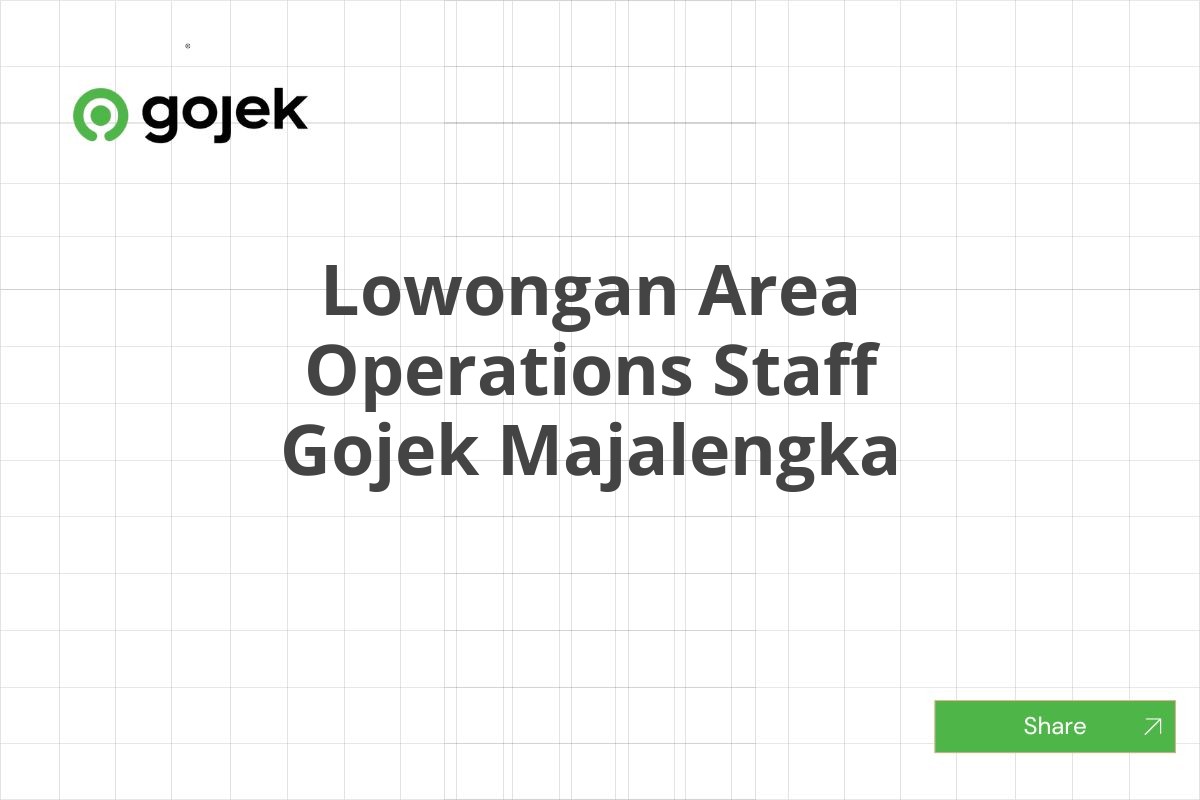 Lowongan Area Operations Staff Gojek Majalengka