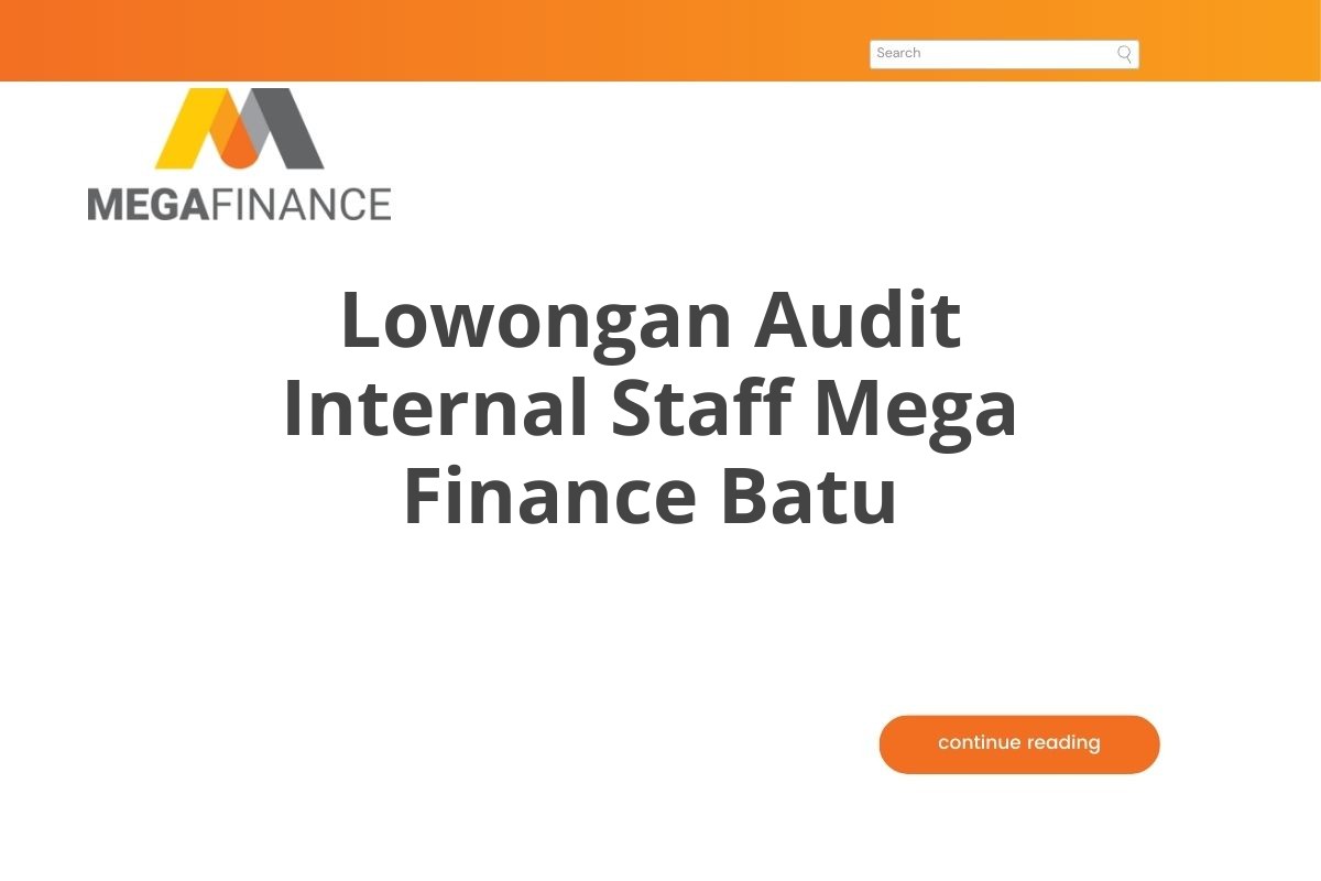 Lowongan Audit Internal Staff Mega Finance Batu