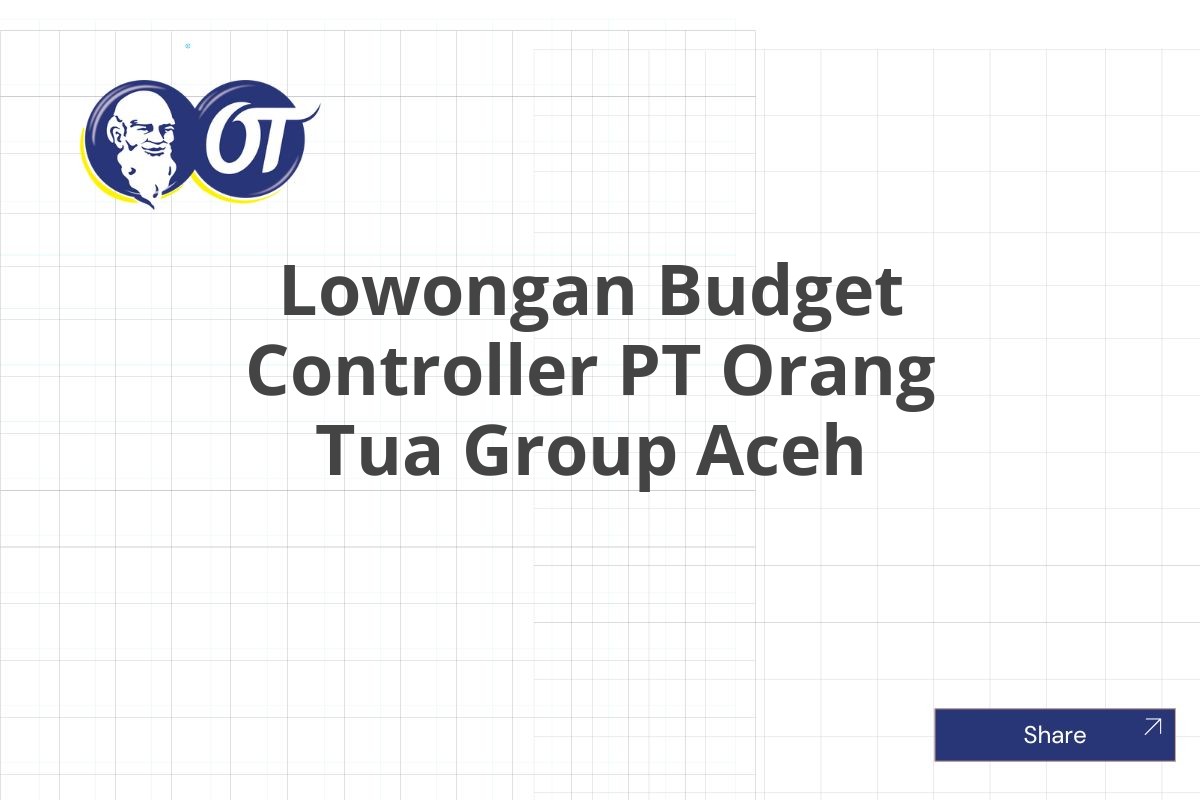 Lowongan Budget Controller PT Orang Tua Group Aceh