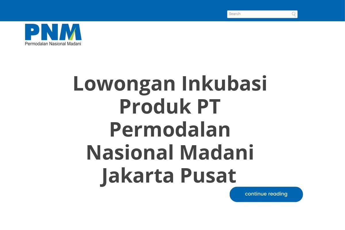 Lowongan Inkubasi Produk PT Permodalan Nasional Madani Jakarta Pusat